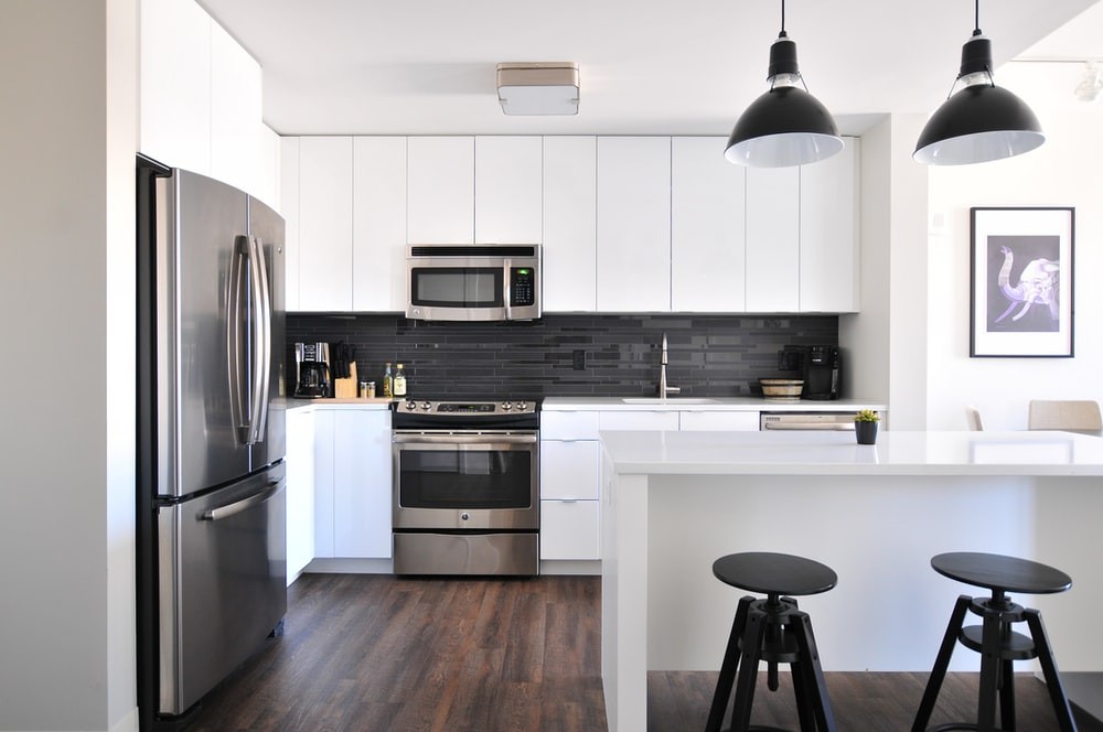 modern kitchen in a house for sale