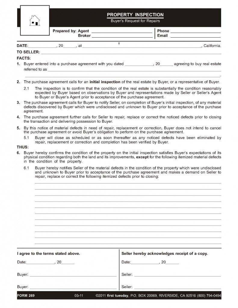 request for repairs form